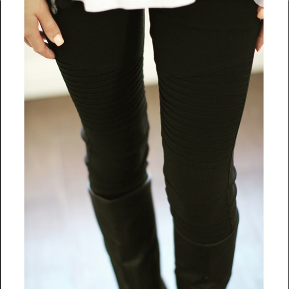 Evolving Always Pants - Black Moto Jeggings Evolving Always Pants - Black Moto Jeggings
